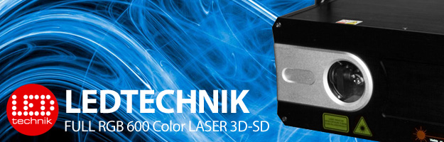 Ledtechnik prezentuje FULL RGB 600 Color LASER 3D-SD