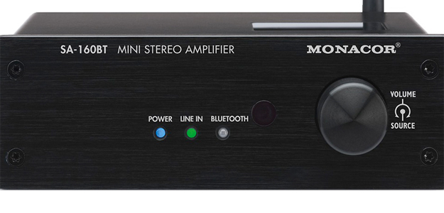 Monacor: Miniaturowy wzmacniacz stereo z funkcją Bluetooth!