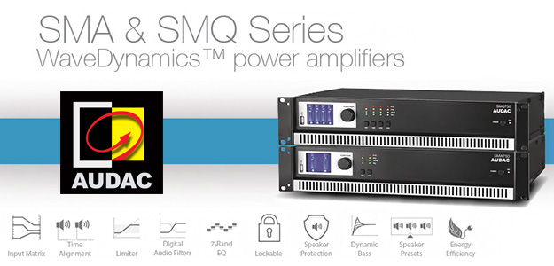 Wzmacniacze instalacyjne Audac serii SMA / SMQ już w sprzedaży