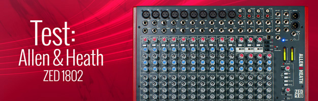 Test konsoli analogowej Allen & Heath ZED 1802