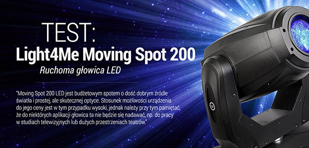 TEST: Light4Me Moving Spot 200 - Ruchoma głowica LED