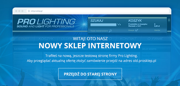 Pro Lighting: Rusza odświeżona wersja www.prosklep.pl