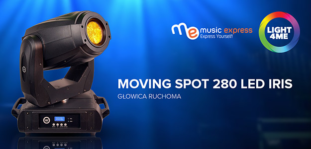 Light4Me Moving Spot 280 LED IRIS - Nowoczesna głowica w rozsądnej cenie