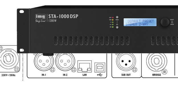 Wzmacniacz cyfrowy IMG Stage Line STA-1000DSP