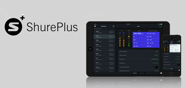 ShurePlus Channels: nowa aplikacja kontroli bezprzewodowej  od Shure. 