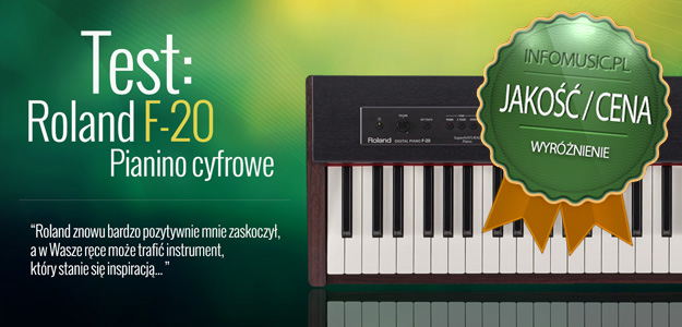 Test piania cyfrowego Roland F-20 w Infomusic.pl