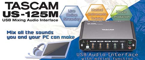 WNAMM2012: Tascam US-125M, interferes audio z funkcją miksera