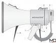 Monacor TM 17 - megafon 25 W, tuba przenośna - zdjęcie 3
