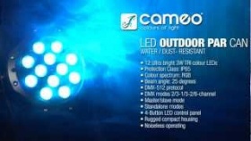 Cameo Light OUTDOOR PAR CAN - 12 x 3 W TRI Colour LED OUTDOOR PAR CAN IP65
