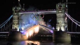 Olympics 2012 Opening Ceremony - fireworks rehearsal Tower Bridge