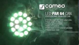 Cameo Light STUDIO PAR 64 CAN - 18 x 8W QUAD Colour LED PAR Can RGBW