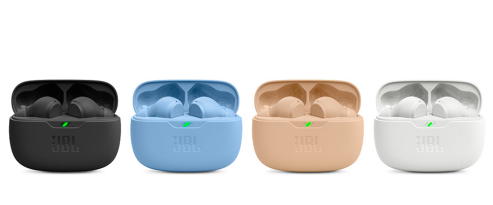JBL: Vibe Beam - słuchawki dokanałowe z sylikonami pod kolor